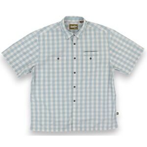 Howler Bros Aransas Shirt Mens XXL Green Plaid Button Up Short Sleeve
